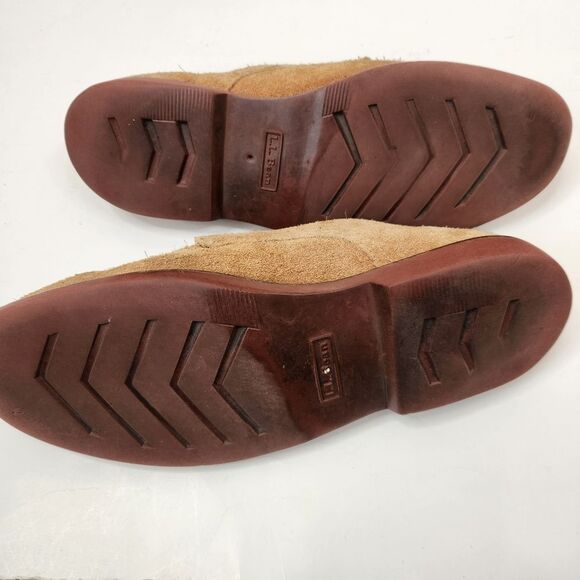 L.L. Bean Mens Suede Lace Up Casual Oxford Shoes US 10